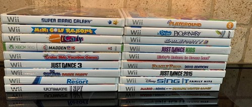 Wii Games Assorted Lot Of 20 Games Total (see Pictures) Pre Owned Plus 3 Bonus