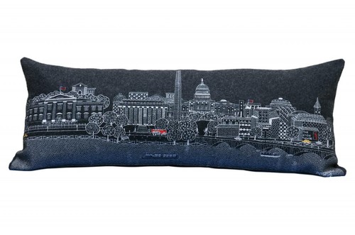 35 Черная Декоративная подушка для поясницы Washington DC Nighttime Skyline