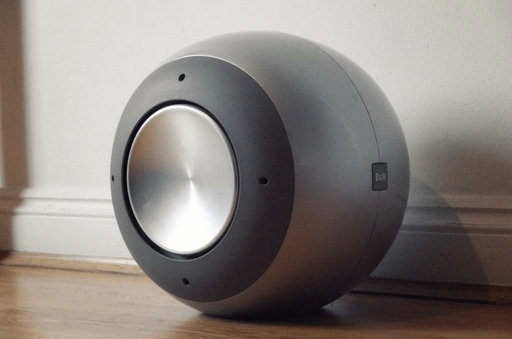Bowers and Wilkins B&W PV1 Sub Speaker in gloss Silver Subwoofer bass