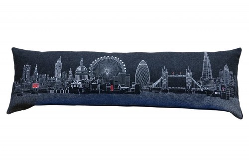 46 Декоративная подушка для поясницы Black London Nighttime Skyline
