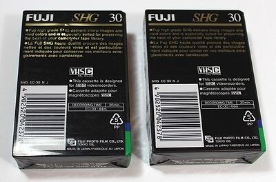 FUJI 30SHG (Super High Grade) VHS-C TAPE / CASSETTE PAL SECAM Lot OF 2