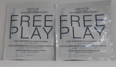 2 Pks ~ JOICO FREE PLAY CLAY LIGHTENER Freehand Techniques Up to 7 Levels ~ 1 oz