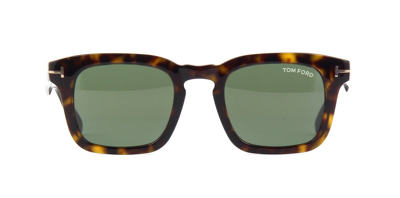 Pre-owned Tom Ford Dax Ft 0751 Dark Havana/green (52n) Sunglasses
