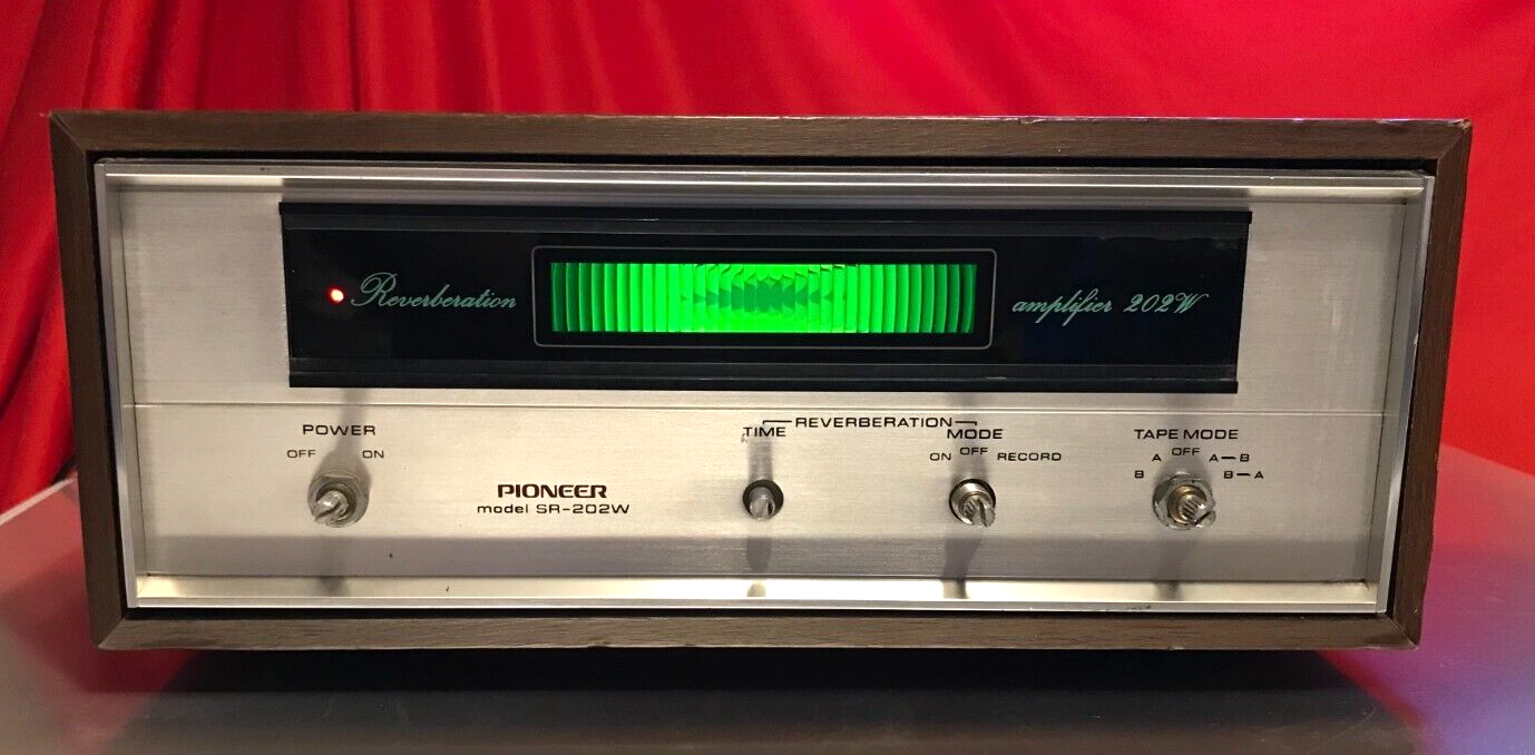 Vintage Pioneer SR-202W Reverberation Amplifier Powers On