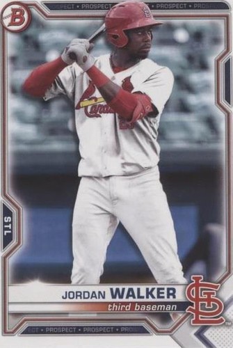 JORDAN WALKER 2021 BOWMAN BASE CHROME DRAFT RC #BDC-187