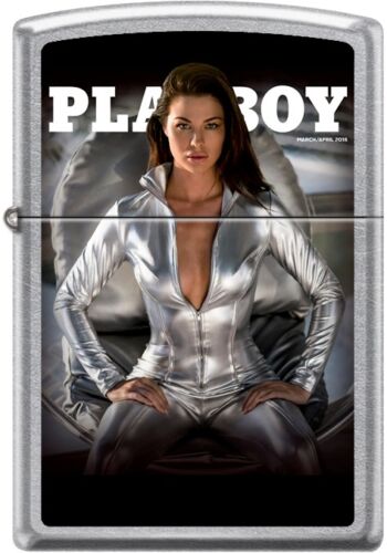 Zippo Playboy March 2018 Cover Street Chrome Windproof Lighter NEW RARE