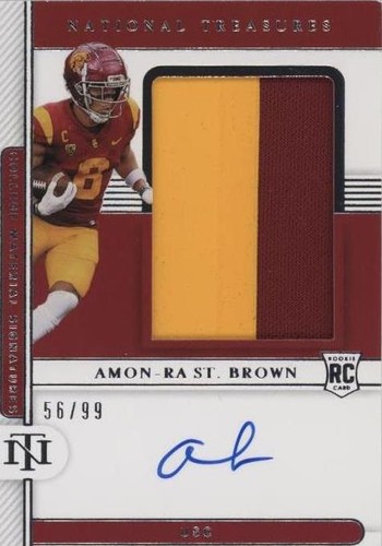 2021 Panini National Treasures Collegiate Amon-Ra St. Brown #84