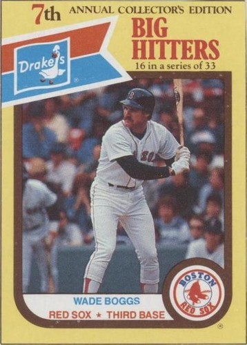 1987 Drake's Big Hitters/Super Pitchers - Wade Boggs #16