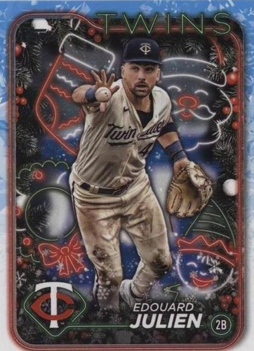 MLBカード 2024 #H174 Edquard Julien Topps Holiday Baseball Blue Metallic