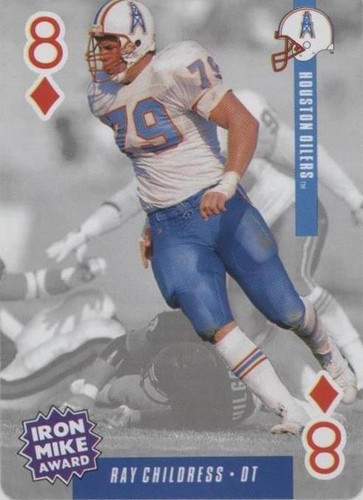 1994 Bicycle Ditka's Picks Playing Cards Ray Childress #8D