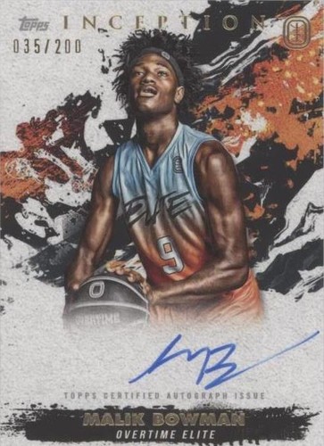 2021-22 Topps Inception OTE Overtime Elite - Malik Bowman #IA-MBO