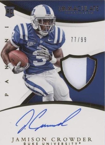 2015 Panini Immaculate Collection Collegiate Jamison Crowder #334