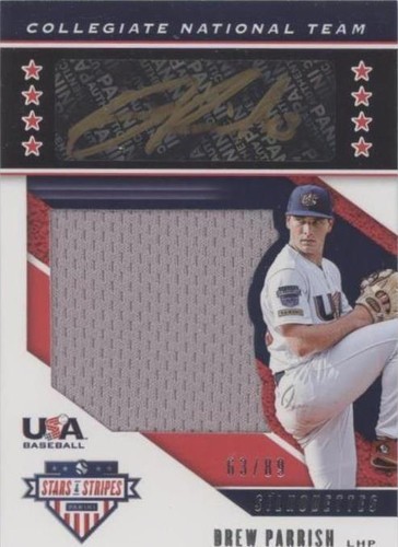 2019 Panini USA Baseball Stars & Stripes - Drew Parrish #USA-AS