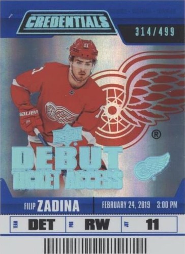 2019-20 Upper Deck Credentials - Filip Zadina #131