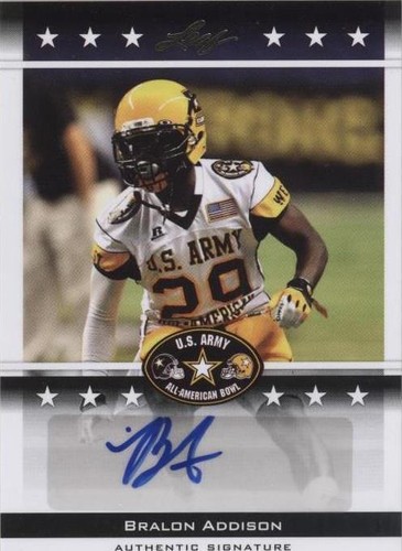 2012 Leaf U.S. Army All-American Bowl Bralon Addison #BA-BA1