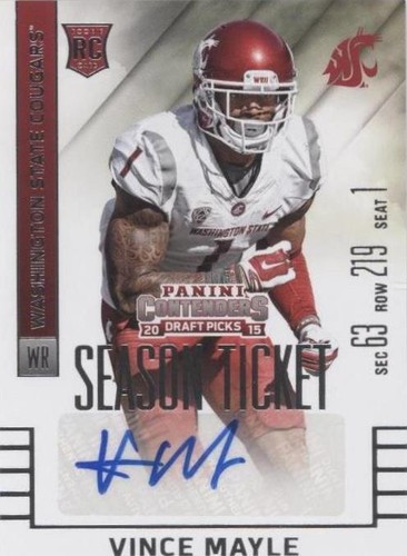 2015 Panini Contenders Draft Picks Vince Mayle #104