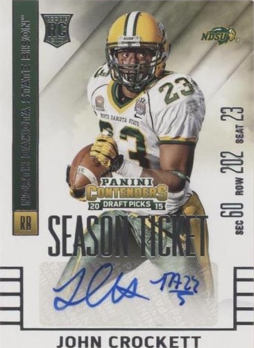 2015 Panini Contenders Draft Picks John Crockett #255