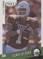 2003 SAGE Hit Chris Simms #C41