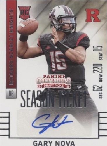 2015 Panini Contenders Draft Picks Gary Nova #185