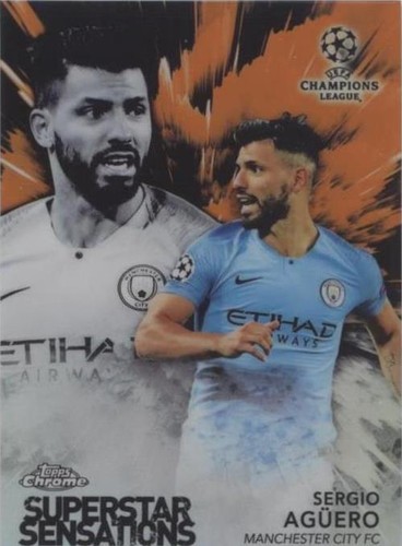 2018-19 Topps Chrome UCL Sergio Aguero #SS-SA