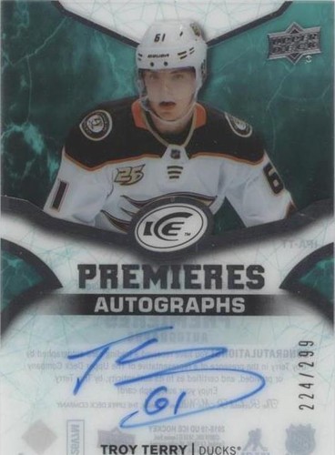 2018-19 Upper Deck Ice - Troy Terry #IPA-TT