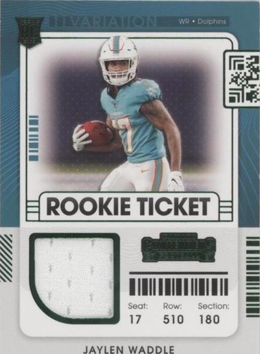 2021 Panini Contenders Jaylen Waddle #RSV-JWA