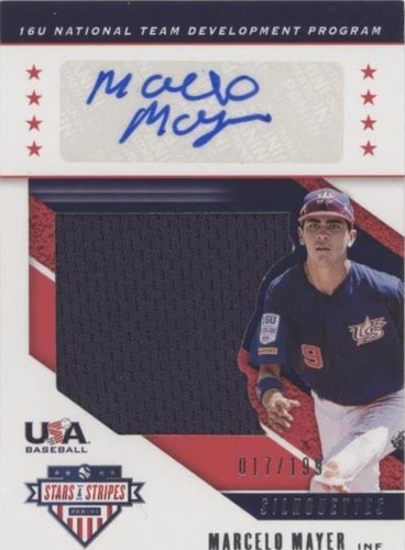 ✨レッドソックス　マルセロ・マイヤー　RC直筆サインカード✨　Auto MARCELO MAYER STARS & STRIPES SILHOUETTES JERSEY & AUTO 15