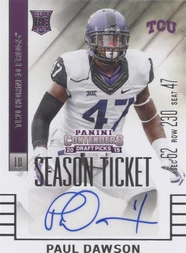 2015 Panini Contenders Draft Picks Paul Dawson #235