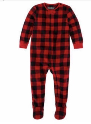 Eddie Bauer Plaid Infant 1-piece Footed Pajamas 18 Months