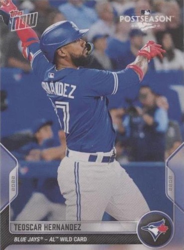 2022 Topps Now #542 Teoscar Hernandez Blue Parallel Card #d 9/49