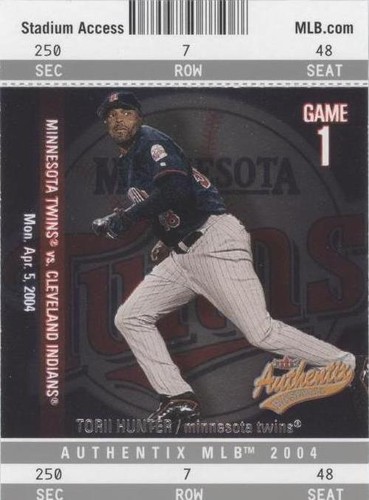 2004 Fleer Authentix - Torii Hunter #34