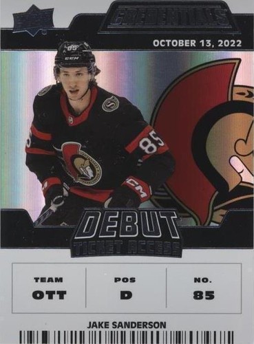 2022-23 Upper Deck Credentials - Jake Sanderson #192