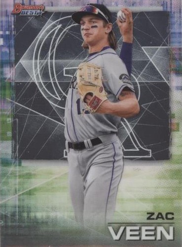 その他 bowman2021 ZAC VEEN atomicrefractor auto 2021 Bowman Chrome Prospects Auto Atomic Refractor /100 Zac