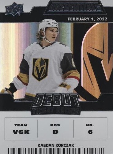 2022-23 Upper Deck Credentials - Kaedan Korczak #102