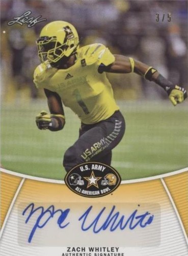 2014 Leaf U.S. Army All-American Bowl Zach Whitley #BA-ZW1