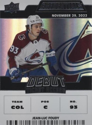 2022-23 Upper Deck Credentials - Jean-Luc Foudy #178