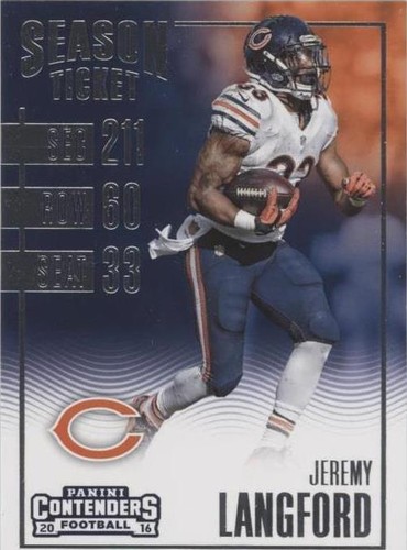 2016 Panini Contenders Jeremy Langford #27