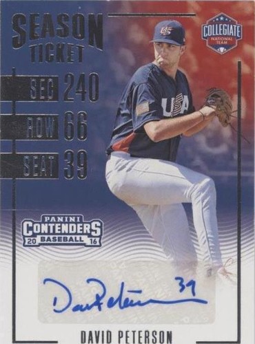 2016 Panini Elite Extra Edition - David Peterson #CNT-DP