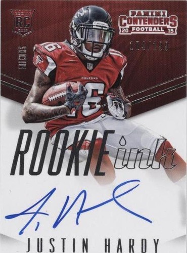 2015 Panini Contenders Justin Hardy #INK-JH