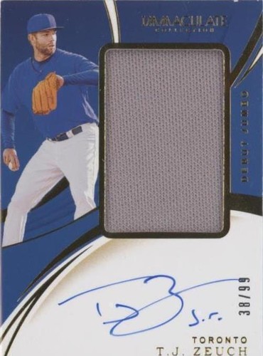2020 Panini Immaculate Collection - T.J. Zeuch #DJA-TZ