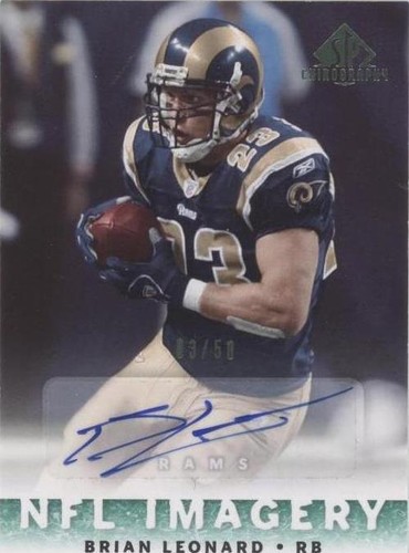 2007 SP Chirography Brian Leonard #NFLI-BL