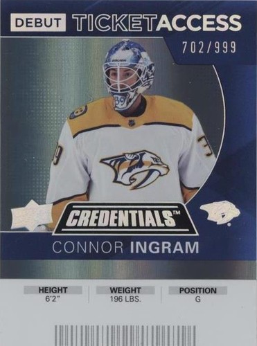 2021-22 Upper Deck Credentials - Connor Ingram #104