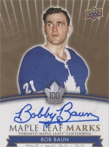 2017 Upper Deck Toronto Maple Leafs Centennial - Bob Baun #MLM-BB