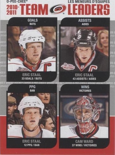 2011-12 O-Pee-Chee - Cam Ward Eric Staal #TL-6