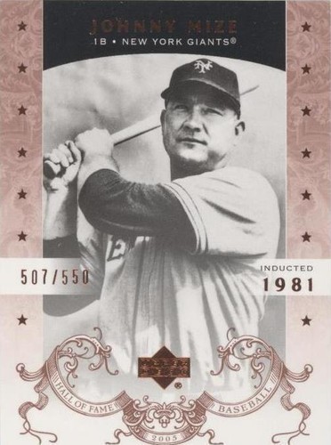 2005 Upper Deck Hall of Fame - Johnny Mize #42