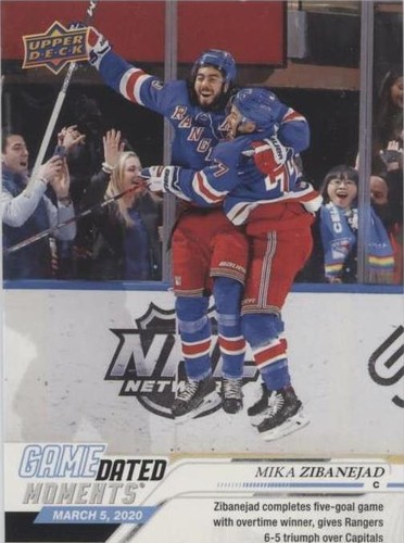 2019-20 Upper Deck Game Dated Moments - Mika Zibanejad #58
