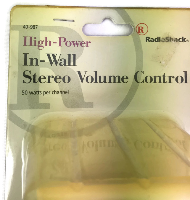 Radio Shack High-Power In-Wall White Stereo Volume Control 50W RMS 40-987