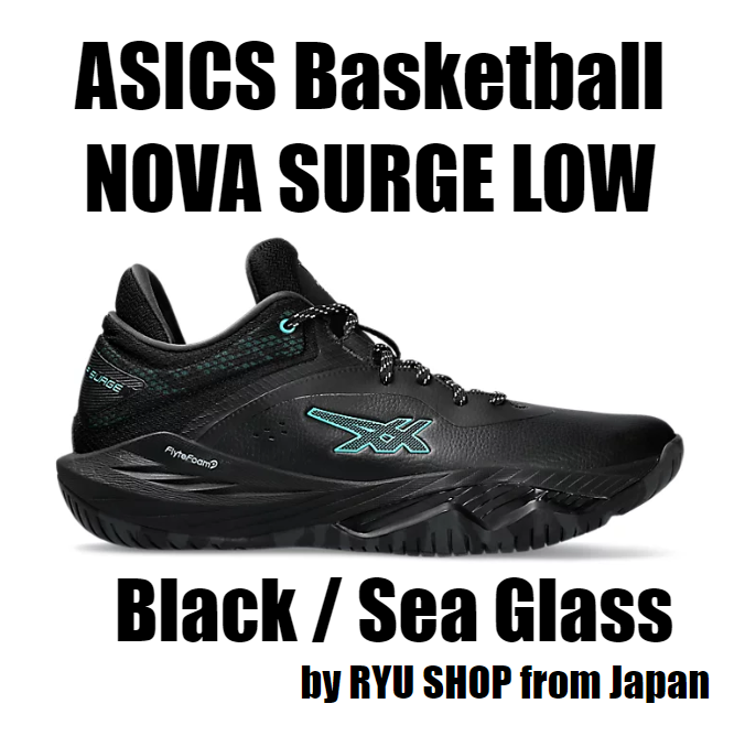 NOVA SURGE LOW 2　27.0 Asics Men's Basketball shoes NOVA SURGE LOW Black/Sea Glass