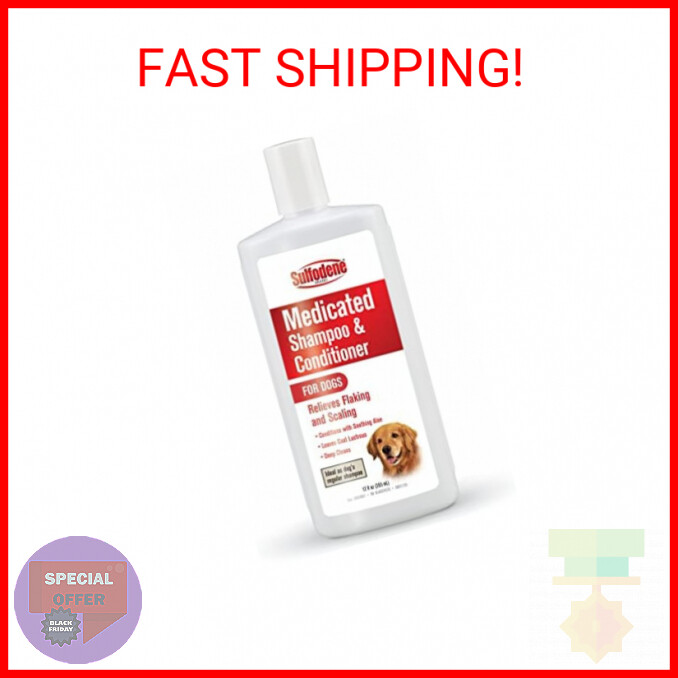 Farnam Sulfodene Medicated Shampoo & Conditioner for Dogs 12oz,White