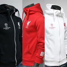 Liverpool FC Full Zip Hoodie Jacket Turtleneck Hooded ...